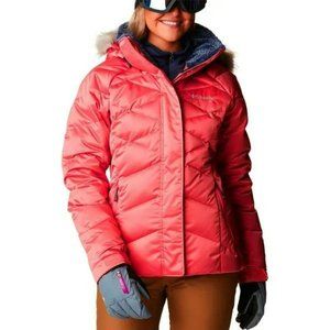 Columbia Sportswear Women's Lay D II Faux Fur Down Jacket in Neon Sunrise